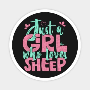 Just A Girl Who Loves Sheep Farmer Gift design Magnet